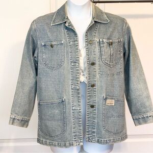 Lauren Ralph Lauren Petite Denim Chore Barn Jacket Small Vintage 80’s 90’s